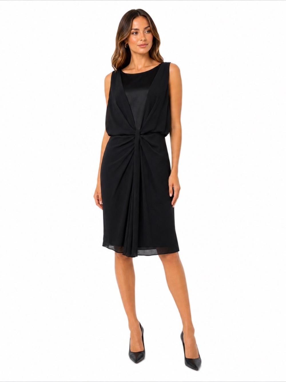 Emporio Armani -‎ Draped Sleeveless Dress. EU Size 50.